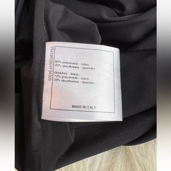 CHANEL 16A Black CC Logo ONE SHOULDER  Swimsuit FR36 US4 NEW w/tags - Picture 10 of 11